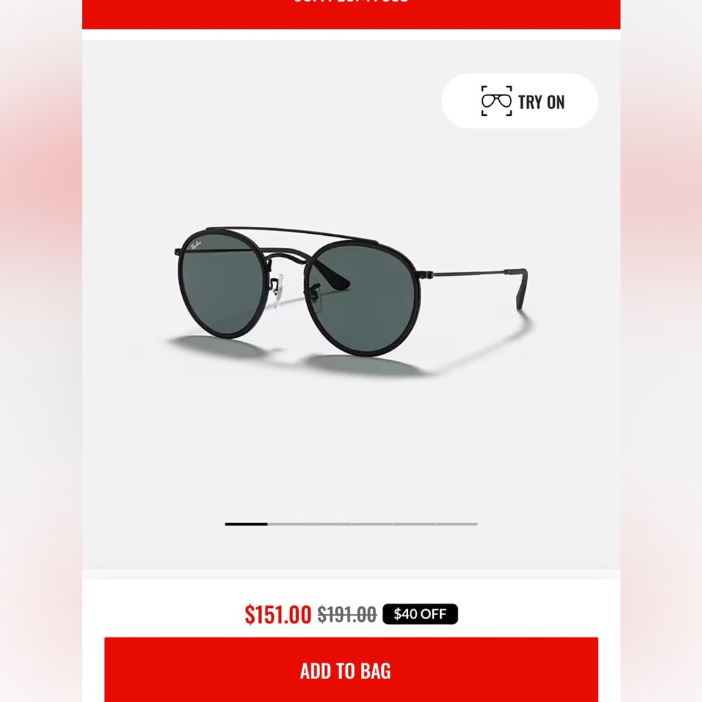Ray Ban Round Double Bridge Sunglasses